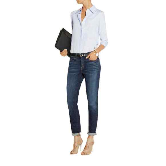 J Brand Cartland Denim Jeans Skinny Pants Distressed Blue Womens Size 24 - Picture 1 of 7